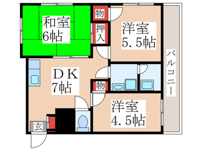 間取図 グリーンハイツ佳秀