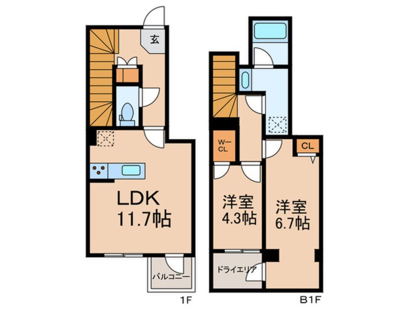 間取図 GranDuo用賀4