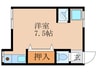 東田Ａ棟 1Rの間取り