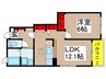 エクメーネ・セトルＡ 1LDKの間取り