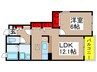 エクメーネ・セトルＡ 1LDKの間取り