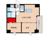 フルハウス赤羽 1LDK+Sの間取り