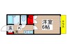 アビタシオン 1Kの間取り
