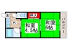 ｺｰﾎﾟ東台 2Kの間取り