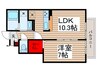 桜ハイツ 1LDKの間取り