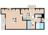 ラフォ－レ白山 2Kの間取り