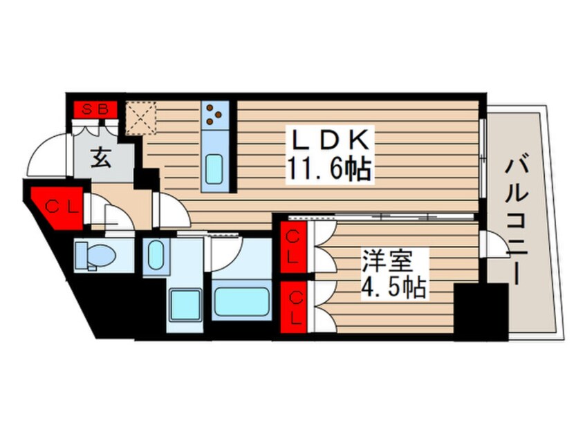 間取図 BLAU三ノ輪