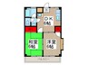 フォレストマンション 2DKの間取り