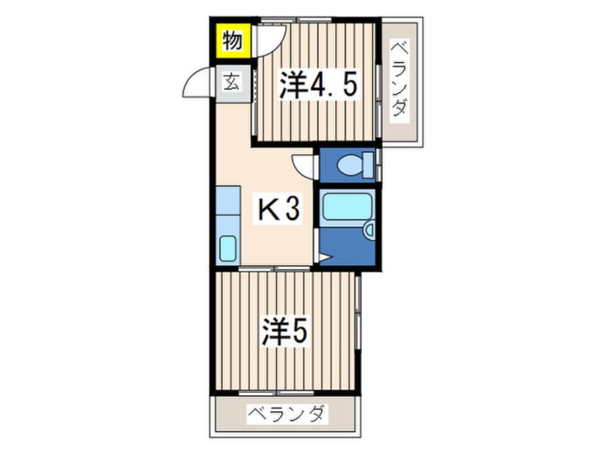 間取図 ドミール田谷