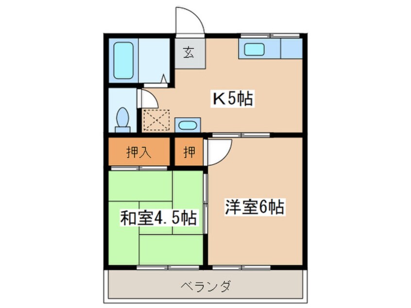 間取図 エスポワ－ルⅡ