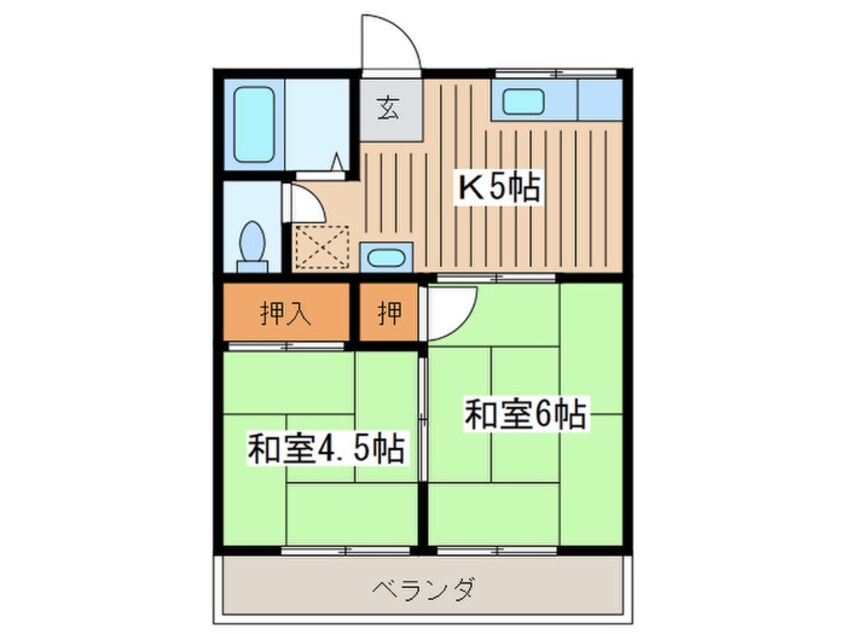 間取図 エスポワ－ルⅡ