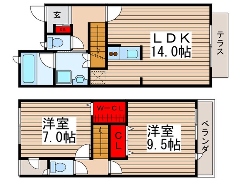 間取図 ヴィルヌ－ブ南棟