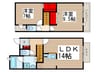 ヴィルヌ－ブ南棟 2LDKの間取り