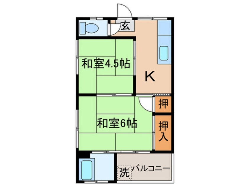 間取図 畑ヶ谷アパ－ト