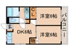 エントピア新和Ⅱ 2DKの間取り