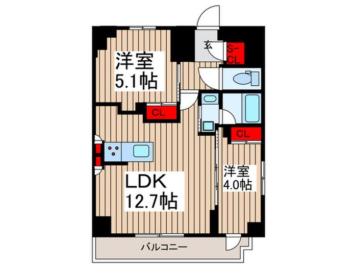 間取り図 フレンシア御徒町