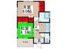 田嶋貸家Ⅱ 2Kの間取り