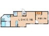 パールハウスⅡ 1LDKの間取り