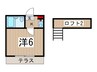 パレス清瀬ａ 1Kの間取り