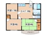 宮町ハイツ 3DKの間取り