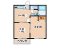 パ―ルハイツAの間取図