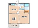 パ―ルハイツAの間取図