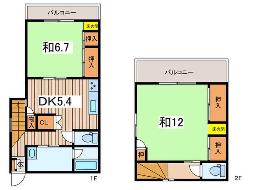 間取図 旭区中沢１丁目貸家