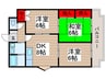 サンパークＯＫＡＤＡ 3DKの間取り