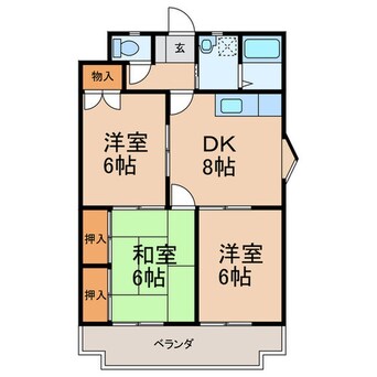 間取図 サンパークＯＫＡＤＡ