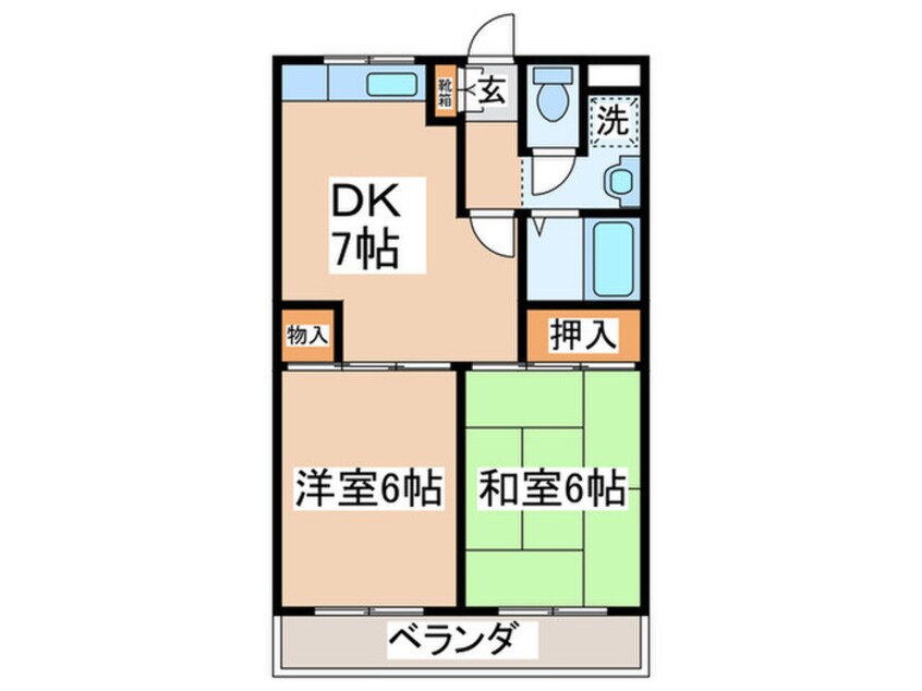 間取図 リバーサイド山王下