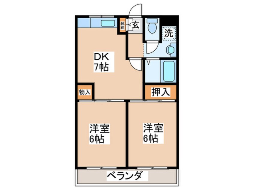 間取図 リバーサイド山王下