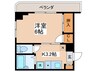 レジデンス関口 1Kの間取り