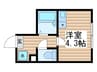 リブ亀戸 1Rの間取り