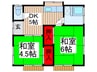 松丸貸家１ 2DKの間取り
