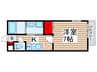 ルテナント秋山 1Kの間取り