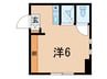 パ－クハイム 1Rの間取り