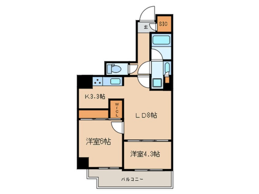 間取図 パークアクシス市谷左内町