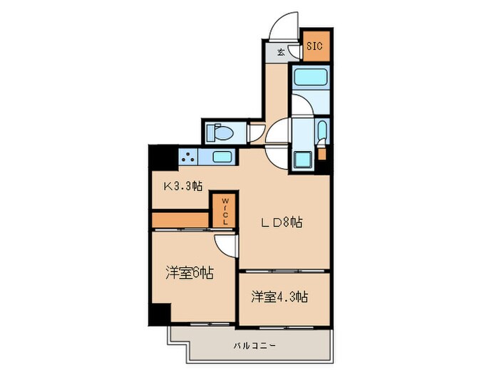 間取り図 パークアクシス市谷左内町