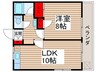マンション南松戸（３０１） 1LDKの間取り