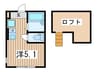 プライムテラス登戸B棟 1Rの間取り