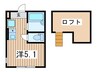 プライムテラス登戸B棟 1Rの間取り