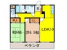 メゾンラフォーレ　２ 2LDKの間取り