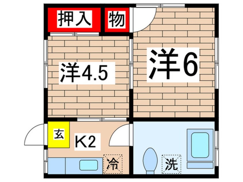 間取図 グリ－ンコ－ポ