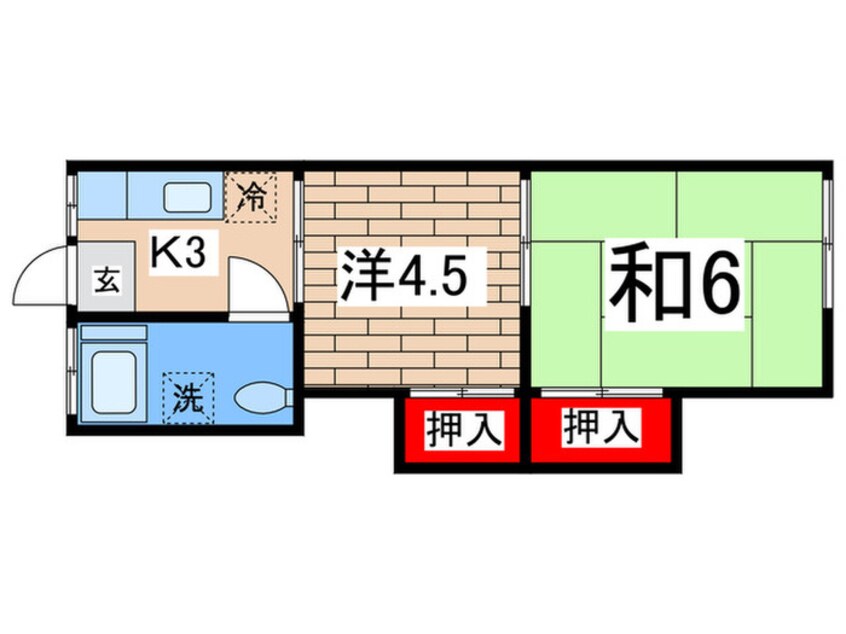 間取図 グリ－ンコ－ポ