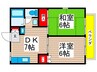 メゾンコスティーラ 2DKの間取り