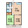 ルミエール石崎Ｃ 2DKの間取り