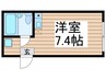 アーバン月島 1Rの間取り