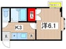 パ－ルハイツ 1Kの間取り