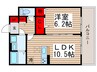 グランペール豊洲 1LDKの間取り