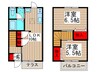 船橋テラスハウス 2LDKの間取り